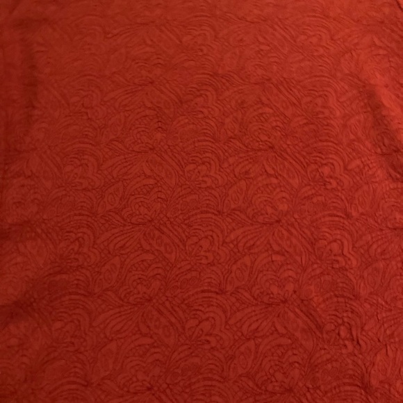 LOFT Red Orange Textured Knit Top - Picture 7 of 9